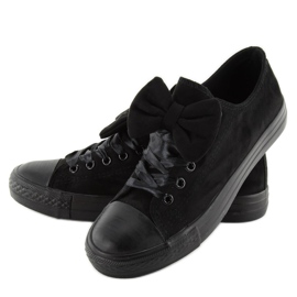 Tênis clássico com laço by-025 preto 2