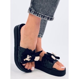 Brandis Chinelos de ursinho dourado preto 2