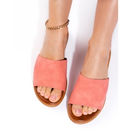 Chinelos femininos de camurça verde 1