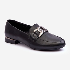 Sergio Leone Mocassins Femininos Com Decoração Preto Camilena 1