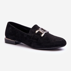 Sergio Leone Mocassins Femininos Com Decoração Preto Camilena - Camurça 1