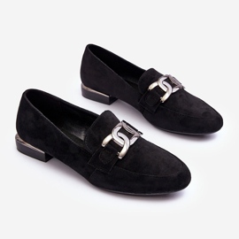 Sergio Leone Mocassins Femininos Com Decoração Preto Camilena - Camurça 2
