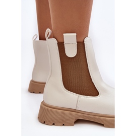 Botas Chelsea femininas com zíper, Ramhel Branco 1