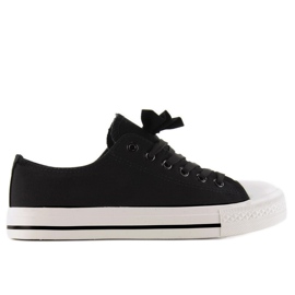 Tênis de lona com laço K-151 Preto 2