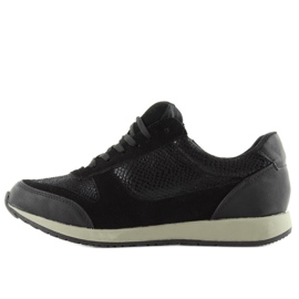 Sapatos desportivos com fecho de correr 1280-2 preto 1