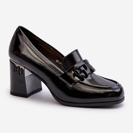 S.Barski Sapatos femininos de salto alto, preto envernizado D&amp;A MR38-973 1