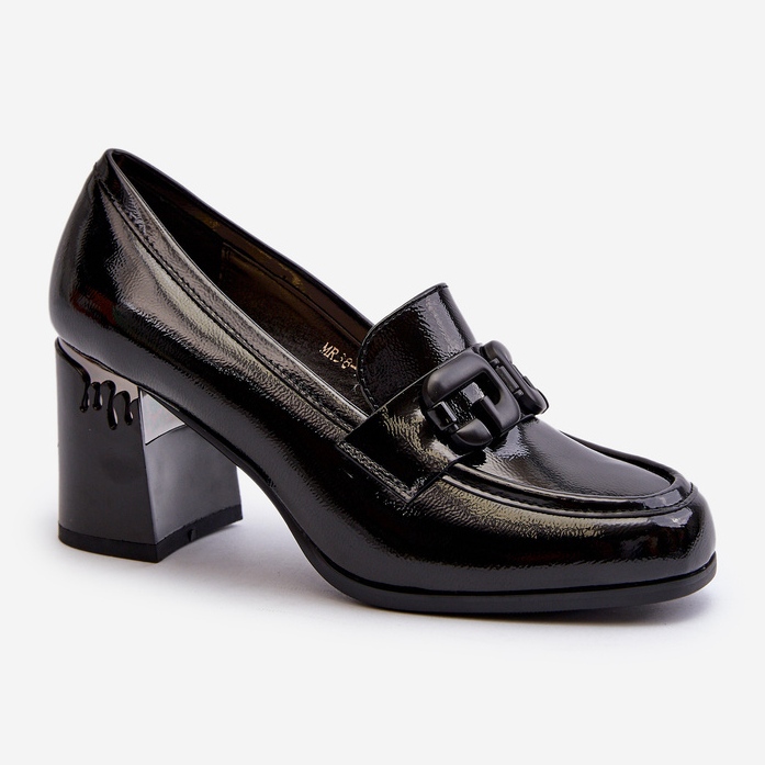 S.Barski Sapatos femininos de salto alto, preto envernizado D&amp;A MR38-973 1