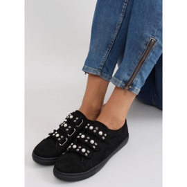 Tênis com l1078 pérolas negras preto 2