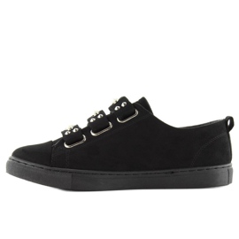 Tênis com l1078 pérolas negras preto 1
