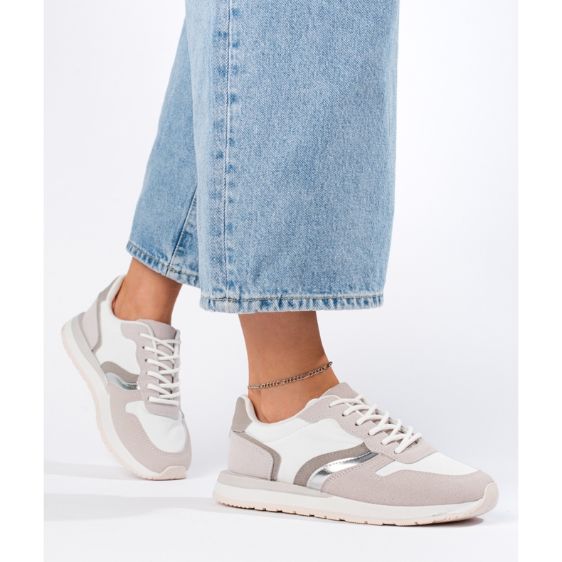 Sapatos esportivos femininos branco 1