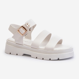 Sandálias femininas com sola maciça, Nicarda branca branco 1