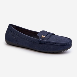 Mocassins Clássicos Femininos Azul Marinho Iramarie 1