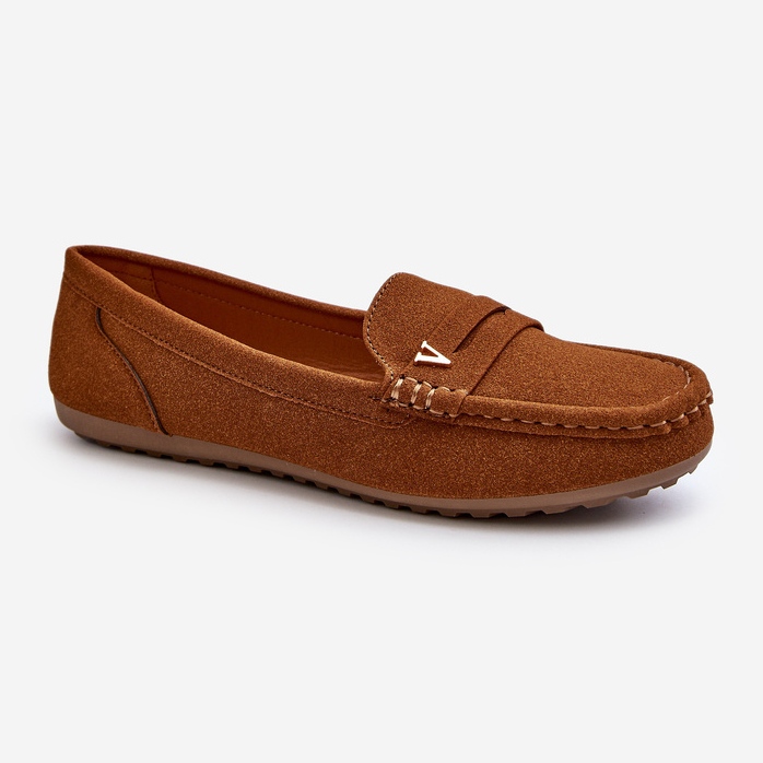 Mocassins clássicos femininos Camel Iramarie castanho 1