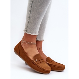 Mocassins clássicos femininos Camel Iramarie marrom 2