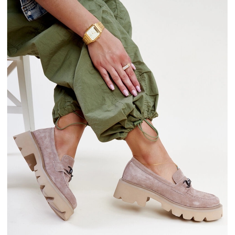 Mocassins de camurça marrom Vinceza castanho 1