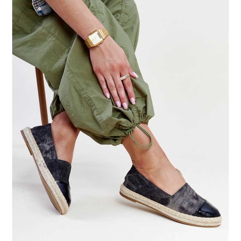 Alpercatas Surana pretas brilhantes preto 1