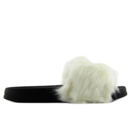 Chinelos com pelo dd69p branco 2
