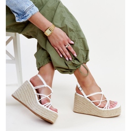 Sandálias de cunha brancas Mara branco 1