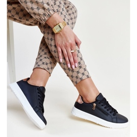 Tênis preto com zíper na lateral Shanna 1 Tênis preto com zíper na lateral Shanna 1