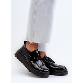 Sapatos femininos de couro envernizado, couro natural, Scadaria preto 2