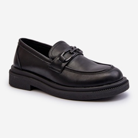 Mocassins femininos de couro preto Keelana 1