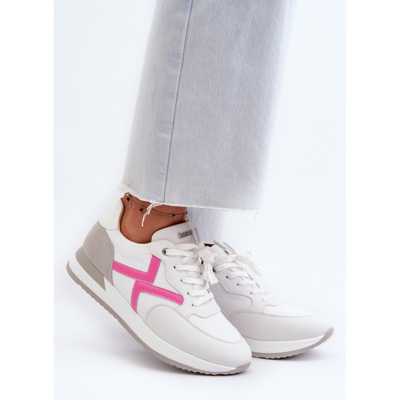 Tênis plataforma feminino INBLU IN000362 branco 2