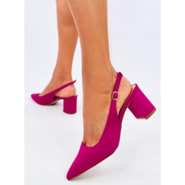 Sapatos de salto aberto Soheil Fuchsia rosa 2