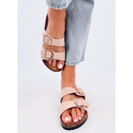 Chinelos de cortiça rosa Scholki Byrd 1