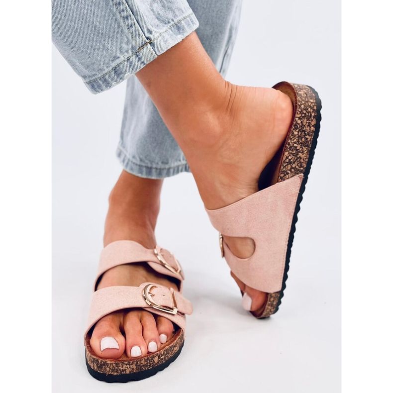 Chinelos de cortiça rosa Scholki Byrd 2