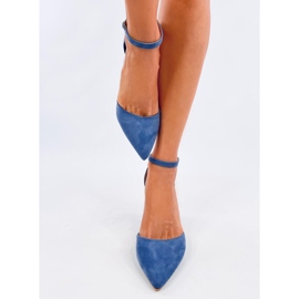 Sapatos Pozzi Denim Blue com tira no tornozelo azul 1 Sapatos Pozzi Denim Blue com tira no tornozelo azul 1
