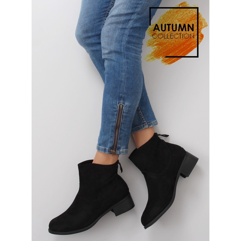 Botas Jodhpur pretas camurça preta w117 preta preto 1