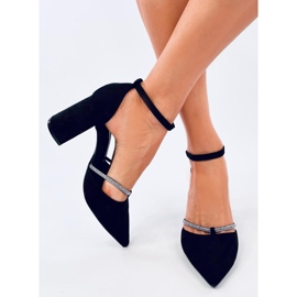 Ayari Sapatos de salto alto com tiras pretas preto 1