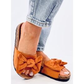 Chiaras de cortiça Kiara Camel castanho 2