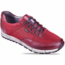 Kampol Sapatos casuais de homem em pele 31/34 castanho vermelho 6
