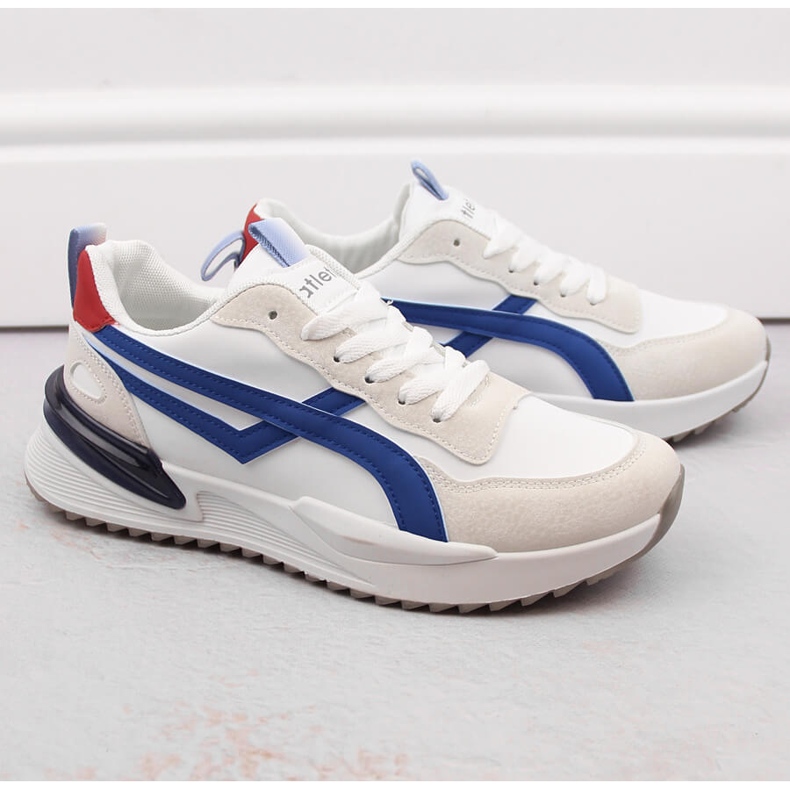 Atletico Calçado desportivo masculino branco com atacadores Atlético 23721 1 Atletico Calçado desportivo masculino branco com atacadores Atlético 23721 1