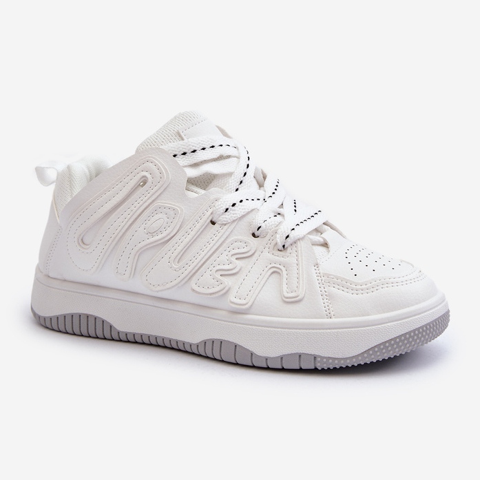 Tênis feminino de couro ecológico branco Berilla 1