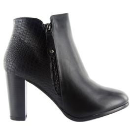 Botas de salto alto f815 pretas preto 1