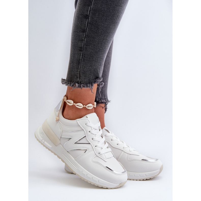 Tênis feminino confeccionado em couro ecológico Kaimans branco 2