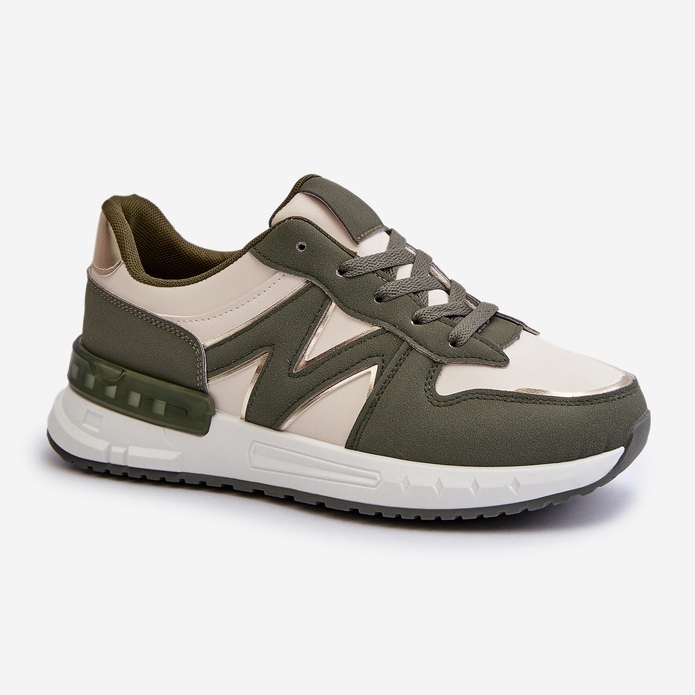 Tênis feminino em couro ecológico, Kaimans verde 1