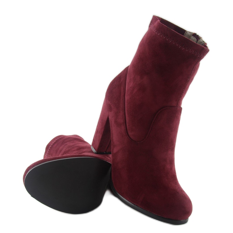 Salto alto outono A921 vinho tinto vermelho 2