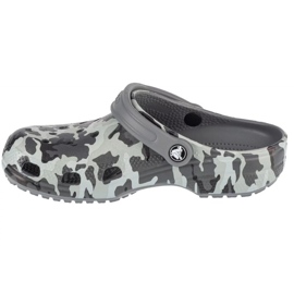 Chinelos Crocs Classic Spray Camo Kids Clog 207594-097 cinza 1