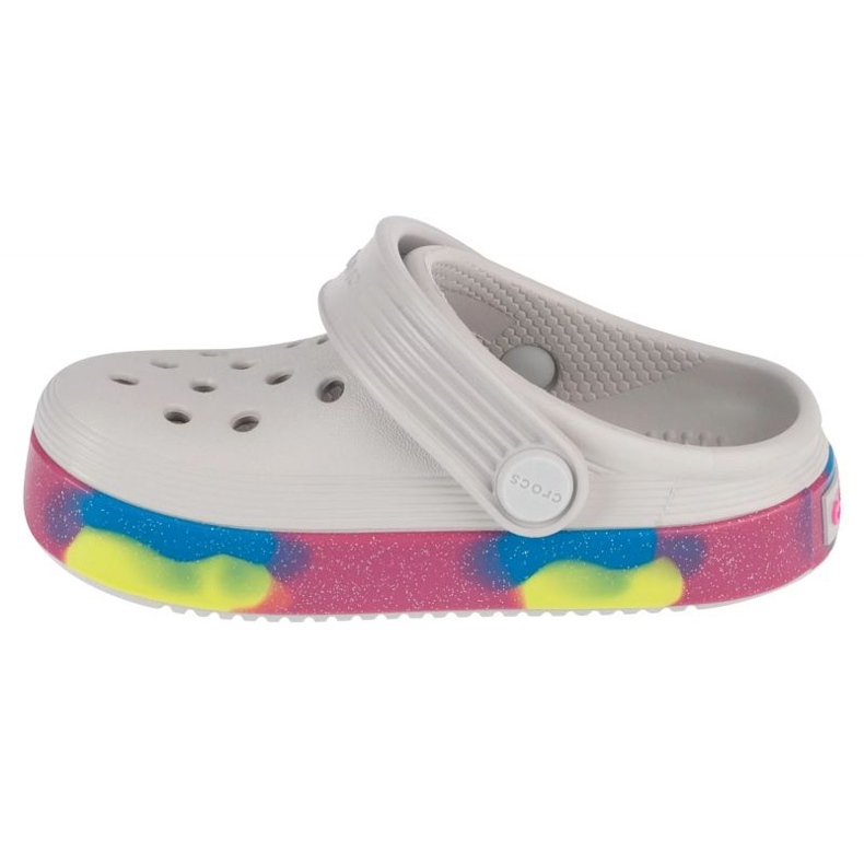 Chinelos Crocs Off Court Glitter Band Clog T 209717-1FS branco 1