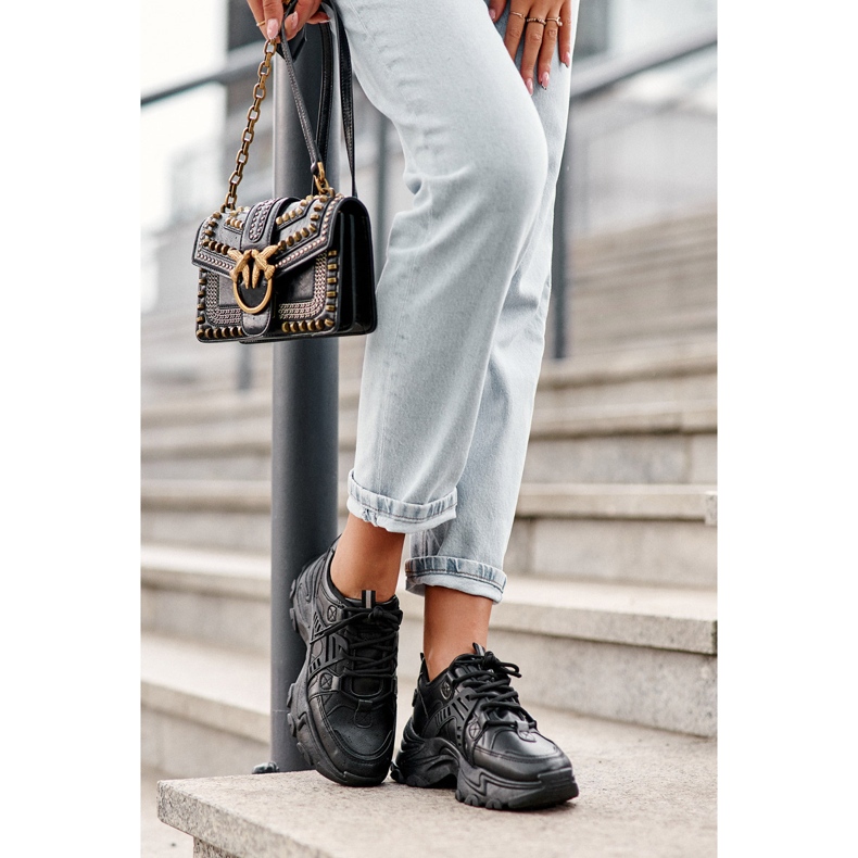 News Calçados esportivos femininos robustos, tênis preto Toderus 2