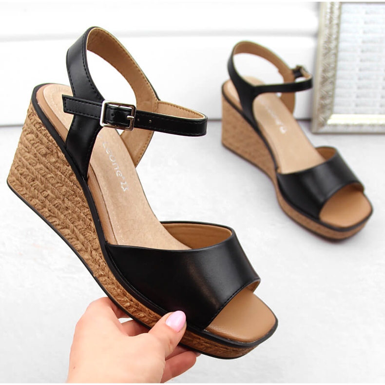 Sandálias pretas femininas Sergio Leone SK229 preto 1