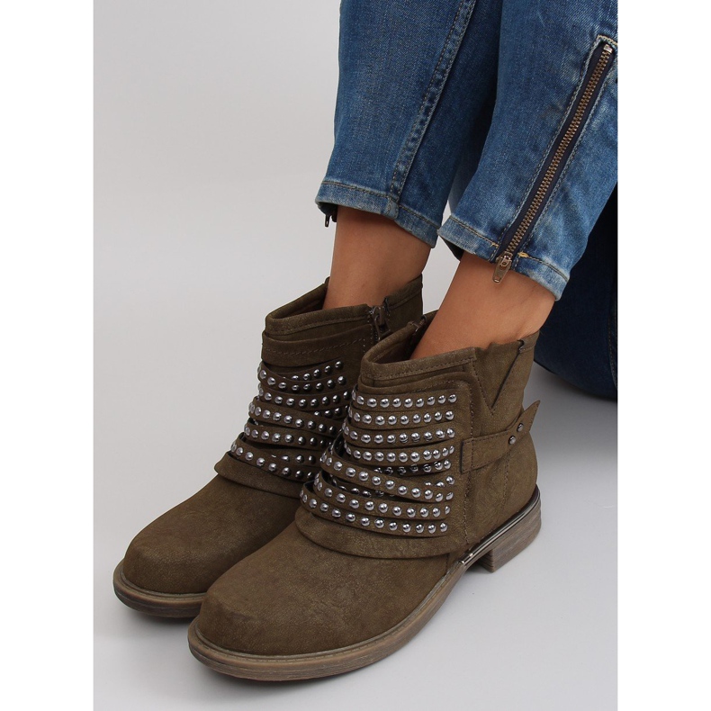 Botas estilo militar 888-2 cáqui verde 1 Botas estilo militar 888-2 cáqui verde 1