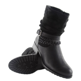 Botas em estilo militar 632-pa preto 1
