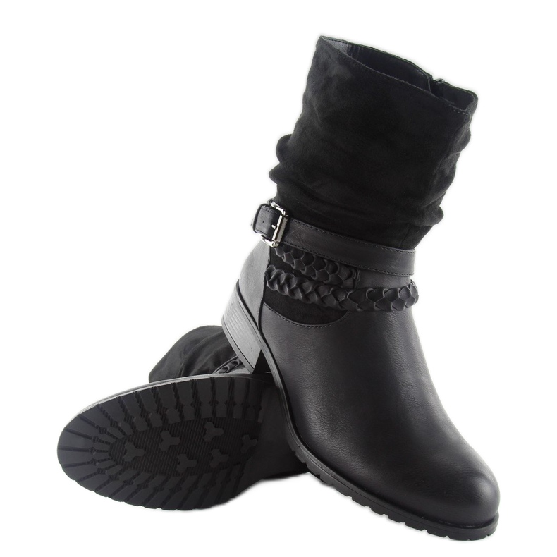 Botas em estilo militar 632-pa preto 1
