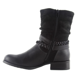 Botas em estilo militar 632-pa preto 2