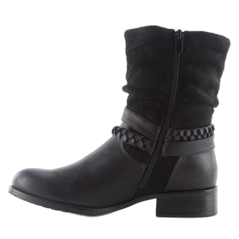 Botas em estilo militar 632-pa preto 2