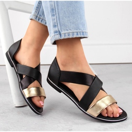 Sandálias slip-on de mulher pretas Jezzi 3882 preto 1